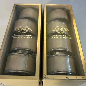 Lenox Laurel Leaf napkin rings 8 count
